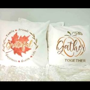 Fall Thanksgiving Throw Pillow Covers Handmade